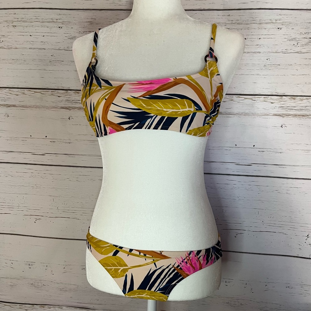 pink tropical bikini
